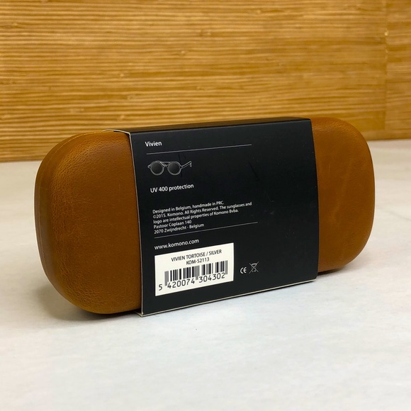 KOMONO Vivien Tortoise Silver Sunglasses Round Red - Picture 10 of 11